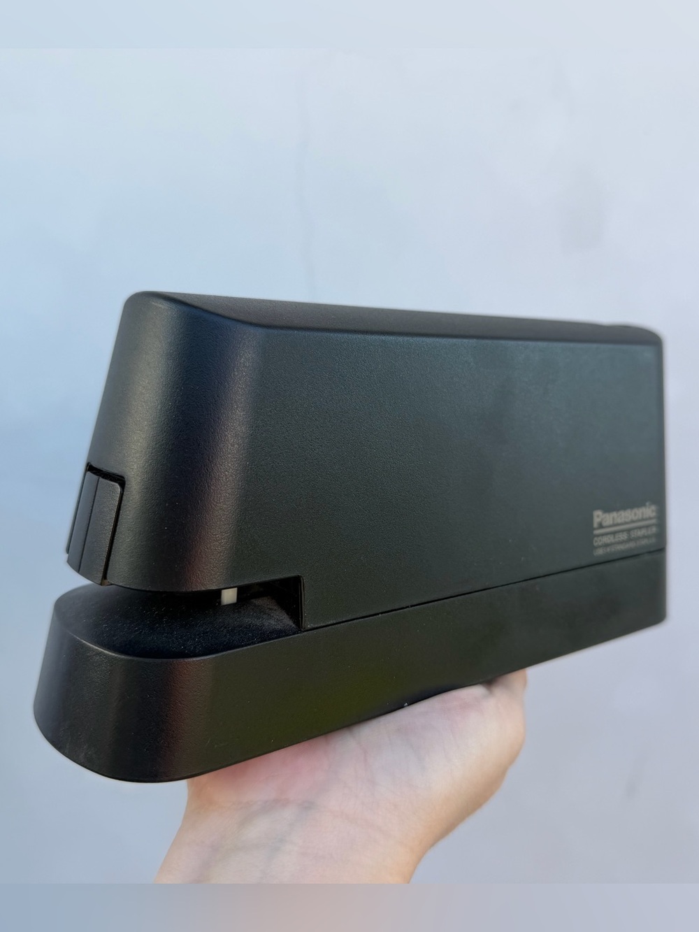 Panasonic Black Desktop Stapler - Matte Finish